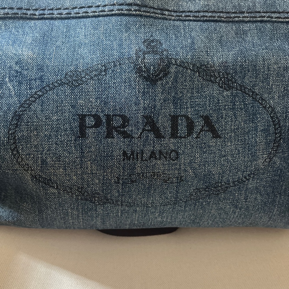 Prada Denim Shopping Tote (Large) - Picture 3 of 16